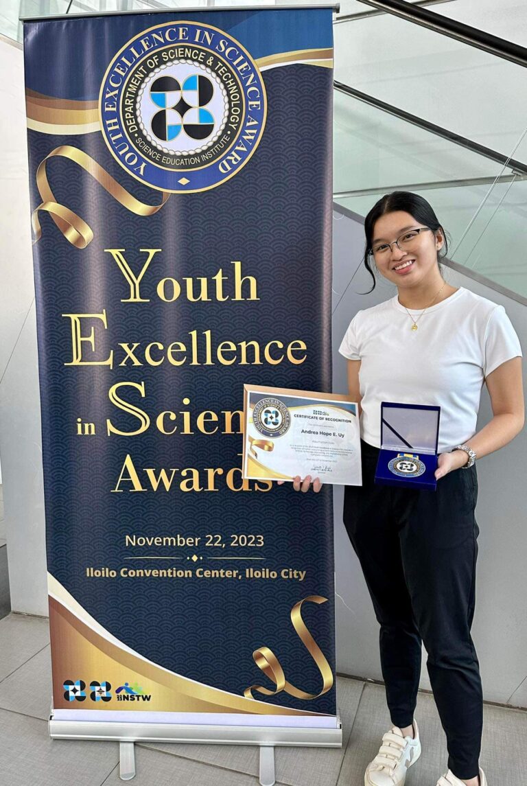 Andrea Hope Uy Receives 2023 Youth Excellence in Science Award for International STEM Achievements